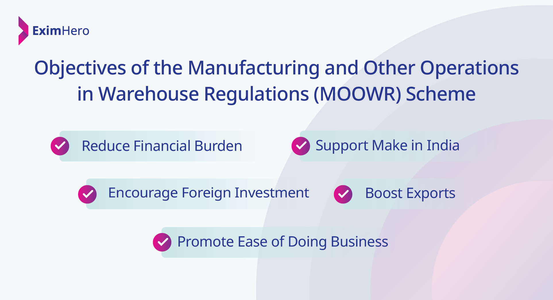 Objectives of the MOOWR Scheme